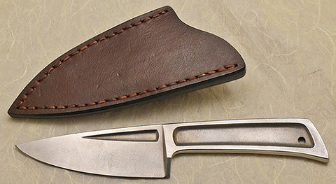 Boye Basic 3 with Plain Etched Blade and Leather Pouch Sheath.