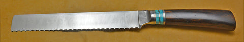 8 inch Bread Knife with Plain Etched Blade.