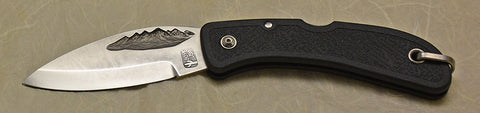 Boye Mountain Lockback Folding Pocket Knife with Plain Etched Blade.