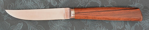 4.5 inch Kitchen Utility Knife with Plain Etched Blade and Cocobolo Handle.