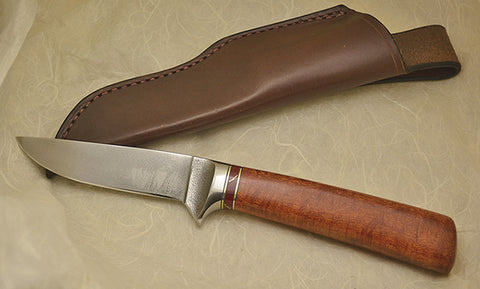 4 inch Dropped Point Hunter with Plain Etched Blade - 5.