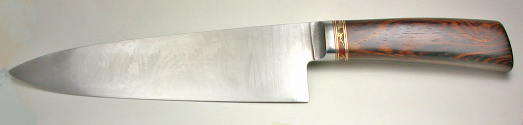 8 inch Chef's Knife with Plain Etched Blade - 3.