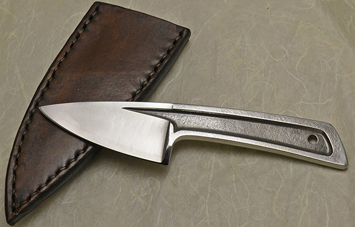 Boye Basic 2 with Plain Etched Blade and Leather Clip Sheath.
