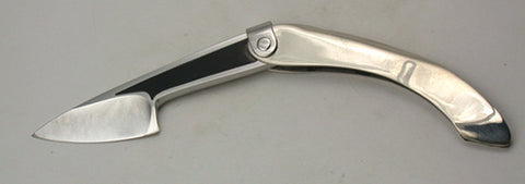 Boye Mini-Tweezerlock Folding Pocket Knife with Plain Etched Blade & Inlay.
