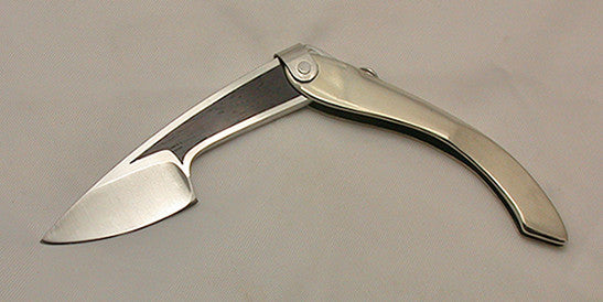 Boye Large Tweezerlock Folding Pocket Knife with Plain Etched Blade & Inlay.
