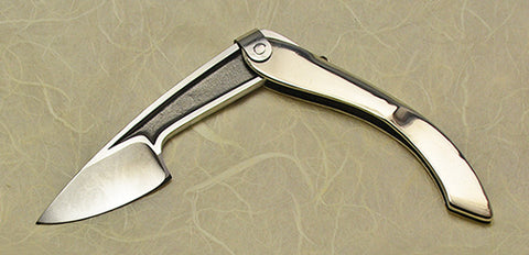 Boye Large Tweezerlock Folding Pocket Knife with Plain Etched Blade - 7.