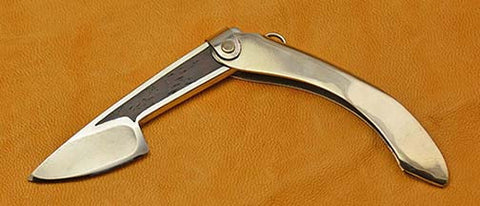Boye Mini-Tweezerlock Folding Pocket Knife with Plain Etched Blade & Cocobolo Inlay.