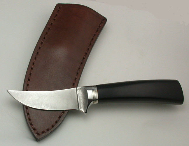 3 inch Trailing Point Skinner with Plain Etched Blade.