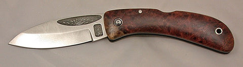 Boye Custom Sunburst Lockback Folding Pocket Knife with Plain Etched Blade.