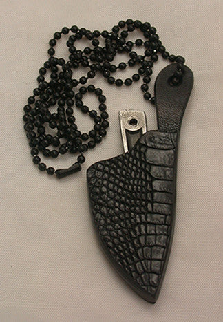 Photon Black Double-sided Croc Neck Sheath.
