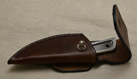 Boye Basic 1 with 'Ravens' Etching and Leather Sheath.
