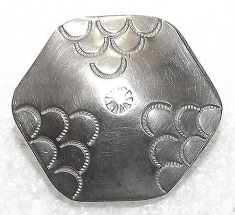 Natural Waxed Hemp Macrame Lanyard & Antique Hexagon Design Silver Button with 6 Ancient Stone Beads