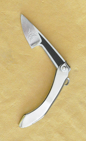 Boye Mini-Tweezerlock Folding Pocket Knife with Bamboo Sprig Etching & African Blackwood Inlay.