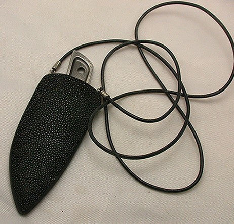 Sub-Basic Black Stingray Double-sided Neck Sheath.