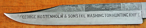Reproduction of 13.5 inch Wostenholm & Sons Washington Hunting Knife by Doug Noren with George Washington Etching.