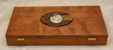 Desk Accessories with Custom Box and Scrimshaw Adornment.