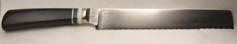8 inch Bread Knife with 'Wolf' Etching.