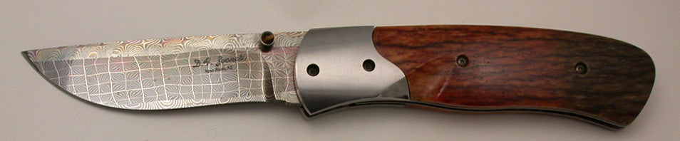 Zvonek 3.5 inch Damascus Locking Liner Folding Knife.